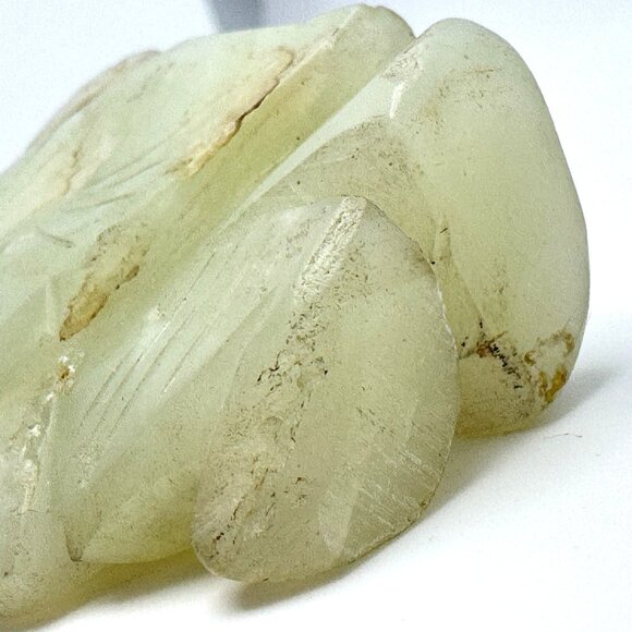 Jade Carved Chinese Diety Figurine Rustic Stone Antique 19 c - Picture 8 of 10